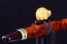 Brazilian Rosewood Burl Native American Flute, Minor, Mid A-4, #I20G